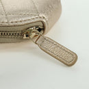 CHANEL Matelasse Air Pods Case & Coin Purse Lamb Skin Gold CC Auth BAZ881SAM-13