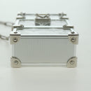 LOUIS VUITTON Trunk Box Pouch Bag metal Silver M00752 LV Auth BAZ882SAM-5