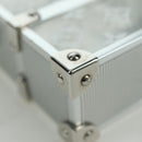 LOUIS VUITTON Trunk Box Pouch Bag metal Silver M00752 LV Auth BAZ882SAM-15