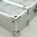 LOUIS VUITTON Trunk Box Pouch Bag metal Silver M00752 LV Auth BAZ882SAM-16