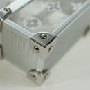 LOUIS VUITTON Trunk Box Pouch Bag metal Silver M00752 LV Auth BAZ882SAM-17