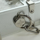 LOUIS VUITTON Trunk Box Pouch Bag metal Silver M00752 LV Auth BAZ882SAM-19