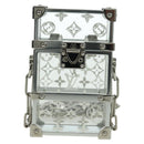 LOUIS VUITTON Trunk Box Pouch Bag metal Silver M00752 LV Auth BAZ882SAM-13