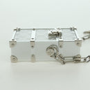 LOUIS VUITTON Trunk Box Pouch Bag metal Silver M00752 LV Auth BAZ882SAM-4