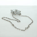 LOUIS VUITTON Trunk Box Pouch Bag metal Silver M00752 LV Auth BAZ882SAM-7