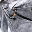 GUCCI Bamboo Shoulder Bag Leather 2way Black Gold 001 1781 1638 Auth BAZ883-19