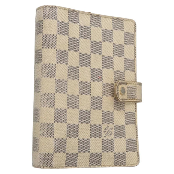 LOUIS VUITTON Damier Azur Agenda MM Day Planner Cover R20707 LV Auth BD009