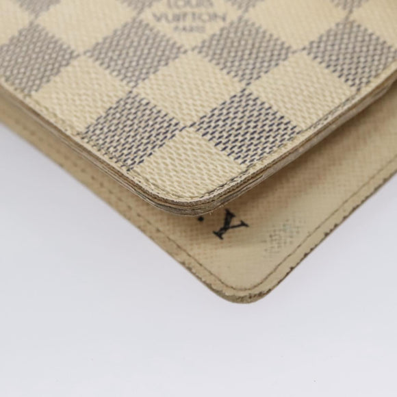 LOUIS VUITTON Damier Azur Agenda MM Day Planner Cover R20707 LV Auth BD009