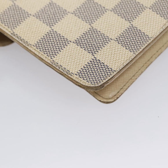 LOUIS VUITTON Damier Azur Agenda MM Day Planner Cover R20707 LV Auth BD009
