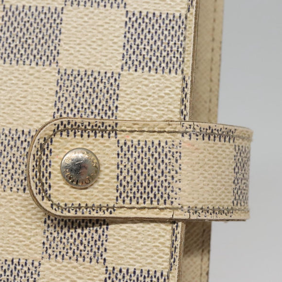 LOUIS VUITTON Damier Azur Agenda MM Day Planner Cover R20707 LV Auth BD009