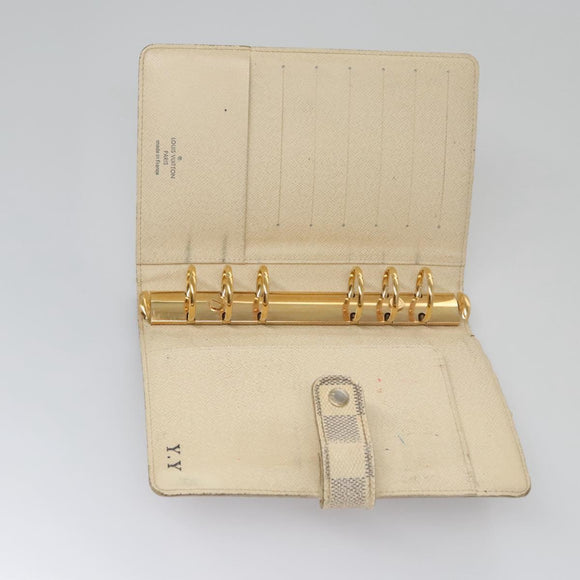LOUIS VUITTON Damier Azur Agenda MM Day Planner Cover R20707 LV Auth BD009