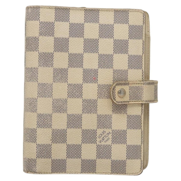 LOUIS VUITTON Damier Azur Agenda MM Day Planner Cover R20707 LV Auth BD009