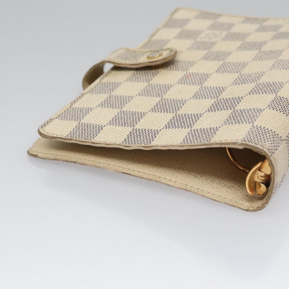 LOUIS VUITTON Damier Azur Agenda MM Day Planner Cover R20707 LV Auth BD009