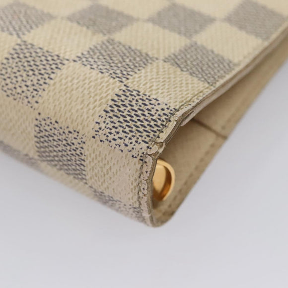 LOUIS VUITTON Damier Azur Agenda MM Day Planner Cover R20707 LV Auth BD009