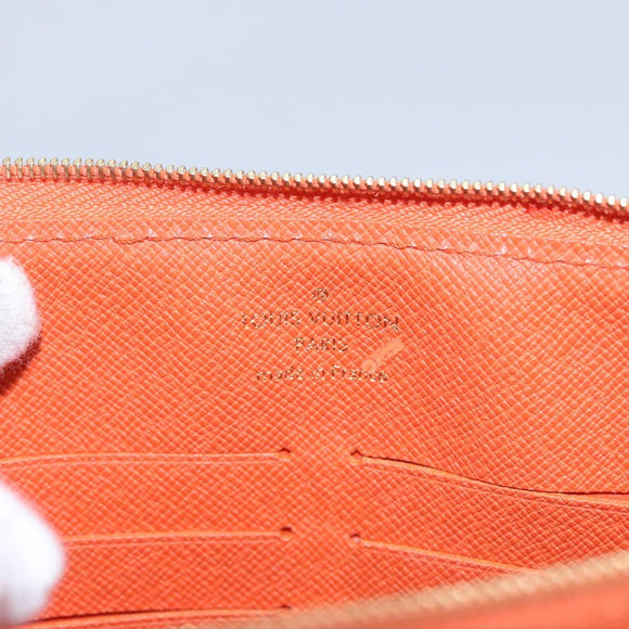 LOUIS VUITTON Damier Color Elemon Clutch Bag Orange Pimon N41299 LV Auth BD015