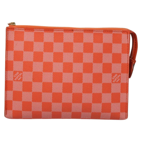 LOUIS VUITTON Damier Color Elemon Clutch Bag Orange Pimon N41299 LV Auth BD015