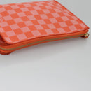 LOUIS VUITTON Damier Color Elemon Clutch Bag Orange Pimon N41299 LV Auth BD015-5