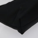 Burberrys Nova Check Blue Label Accessory Pouch Nylon Black Silver Auth BD023-16