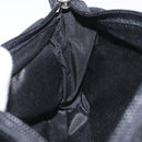 Burberrys Nova Check Blue Label Accessory Pouch Nylon Black Silver Auth BD023-18