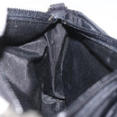 Burberrys Nova Check Blue Label Accessory Pouch Nylon Black Silver Auth BD023-19