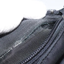 Burberrys Nova Check Blue Label Accessory Pouch Nylon Black Silver Auth BD023-12