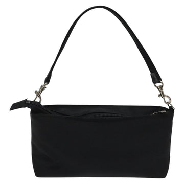 Burberrys Nova Check Blue Label Accessory Pouch Nylon Black Silver Auth BD023 - 0