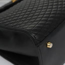 BALLY Hand Bag Leather Black Gold Auth BD031-9