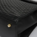 BALLY Hand Bag Leather Black Gold Auth BD031-14