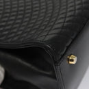 BALLY Hand Bag Leather Black Gold Auth BD031-15