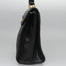 BALLY Hand Bag Leather Black Gold Auth BD031-4