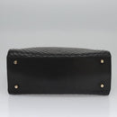 BALLY Hand Bag Leather Black Gold Auth BD031-9