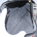 Burberrys Nova Check Shoulder Bag PVC Leather Gray Gold Auth BD032-12