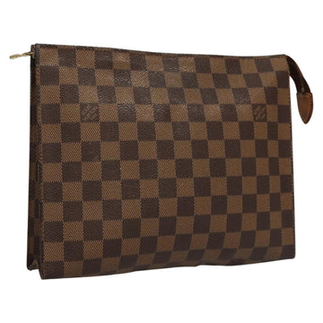 LOUIS VUITTON Damier Ebene Posh Toilette 26 Pouch N47543 LV Auth BD042