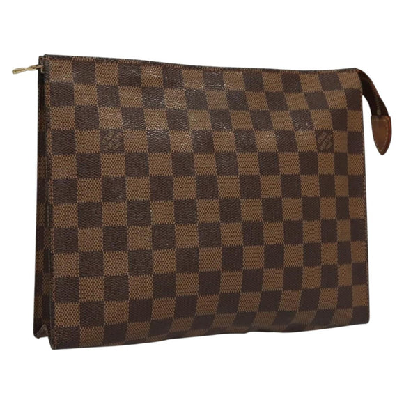 LOUIS VUITTON Damier Ebene Posh Toilette 26 Pouch N47543 LV Auth BD042