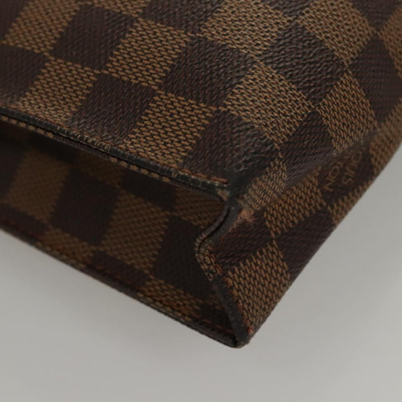 LOUIS VUITTON Damier Ebene Posh Toilette 26 Pouch N47543 LV Auth BD042
