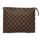 LOUIS VUITTON Damier Ebene Posh Toilette 26 Pouch N47543 LV Auth BD042-13