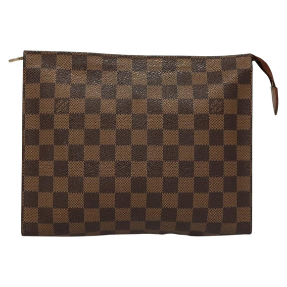 LOUIS VUITTON Damier Ebene Posh Toilette 26 Pouch N47543 LV Auth BD042