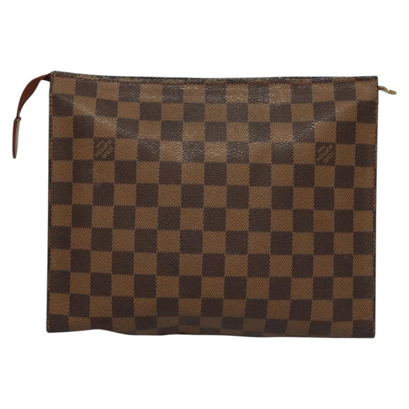 LOUIS VUITTON Damier Ebene Posh Toilette 26 Pouch N47543 LV Auth BD042
