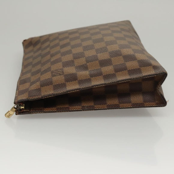 LOUIS VUITTON Damier Ebene Posh Toilette 26 Pouch N47543 LV Auth BD042