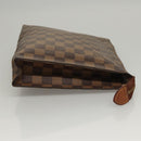 LOUIS VUITTON Damier Ebene Posh Toilette 26 Pouch N47543 LV Auth BD042-4