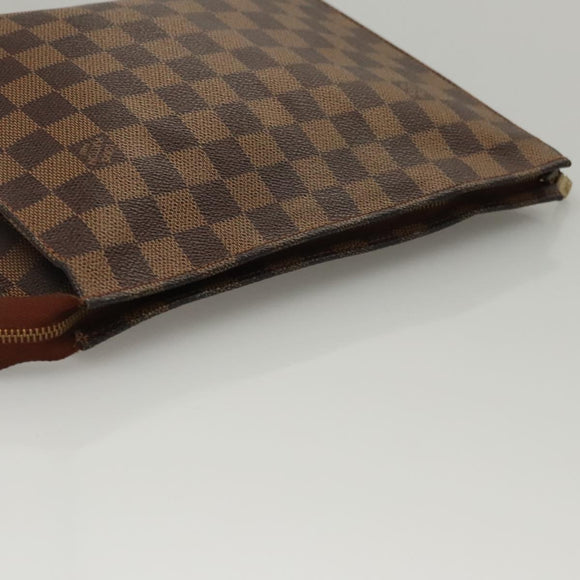 LOUIS VUITTON Damier Ebene Posh Toilette 26 Pouch N47543 LV Auth BD042