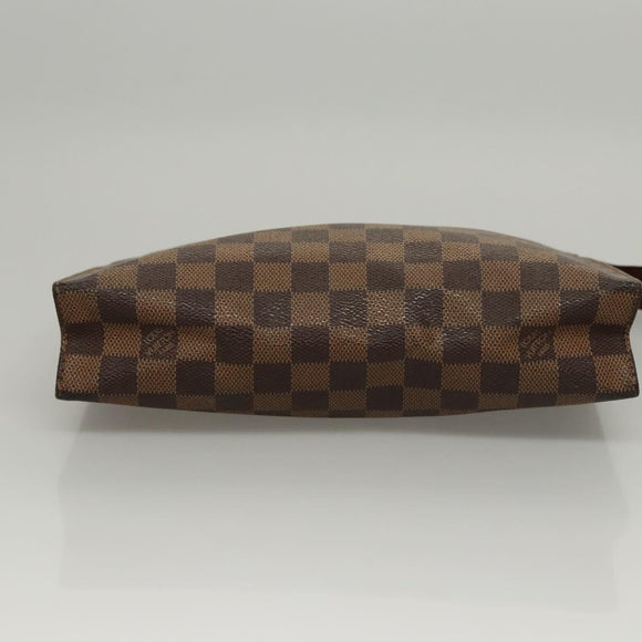LOUIS VUITTON Damier Ebene Posh Toilette 26 Pouch N47543 LV Auth BD042
