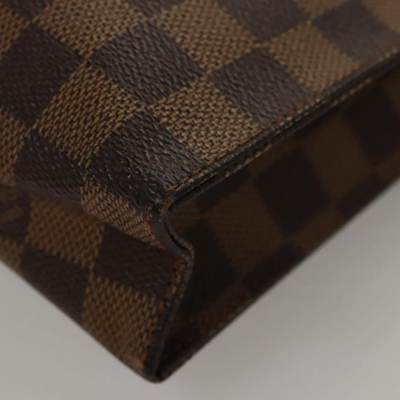 LOUIS VUITTON Damier Ebene Posh Toilette 26 Pouch N47543 LV Auth BD042
