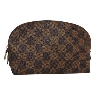 LOUIS VUITTON Damier Ebene Pochette Cosmetic PM Pouch N47516 LV Auth BD043