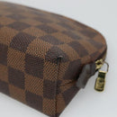 LOUIS VUITTON Damier Ebene Pochette Cosmetic PM Pouch N47516 LV Auth BD043-10