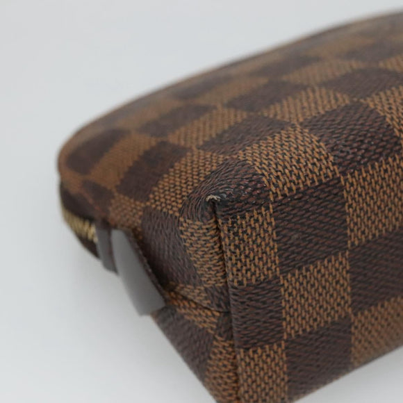 LOUIS VUITTON Damier Ebene Pochette Cosmetic PM Pouch N47516 LV Auth BD043