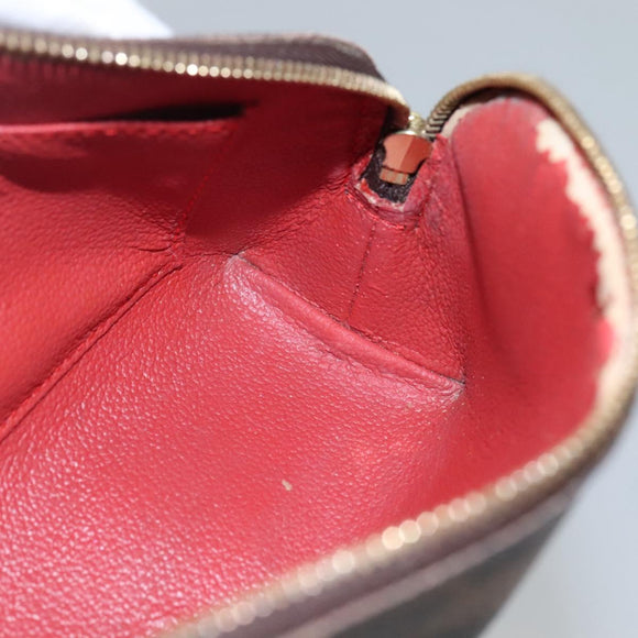 LOUIS VUITTON Damier Ebene Pochette Cosmetic PM Pouch N47516 LV Auth BD043