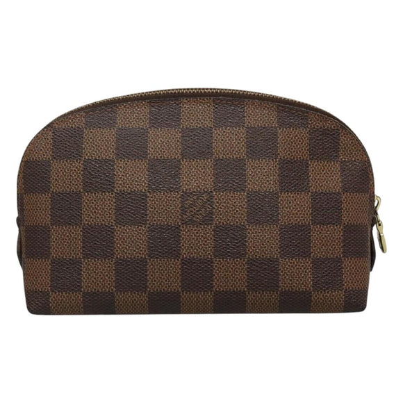 LOUIS VUITTON Damier Ebene Pochette Cosmetic PM Pouch N47516 LV Auth BD043