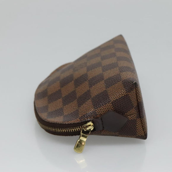 LOUIS VUITTON Damier Ebene Pochette Cosmetic PM Pouch N47516 LV Auth BD043