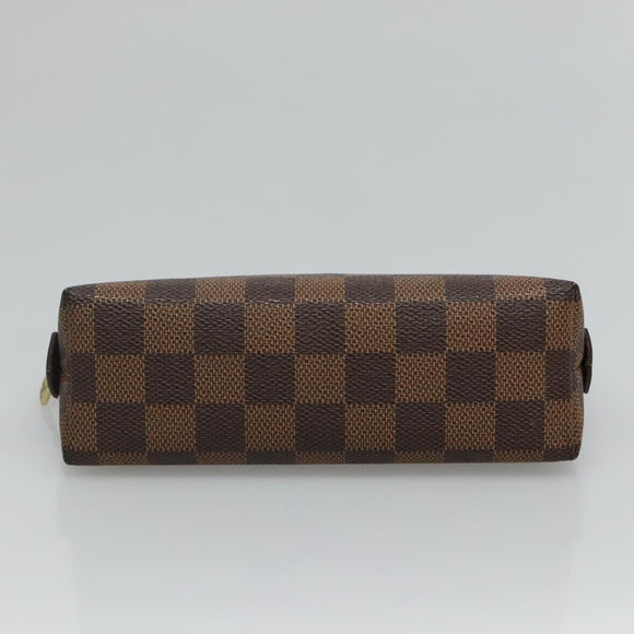 LOUIS VUITTON Damier Ebene Pochette Cosmetic PM Pouch N47516 LV Auth BD043